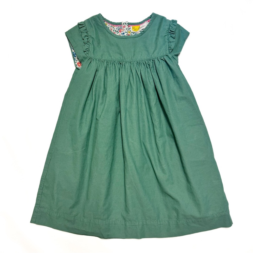 Mini Boden Size 7-8Y Sage Corduroy Dress